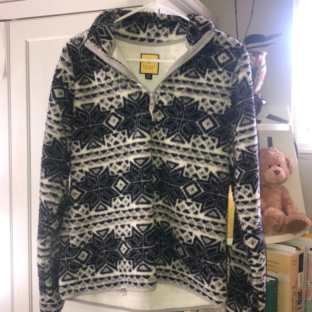 Fuzzy Quarter Zip Pullover
